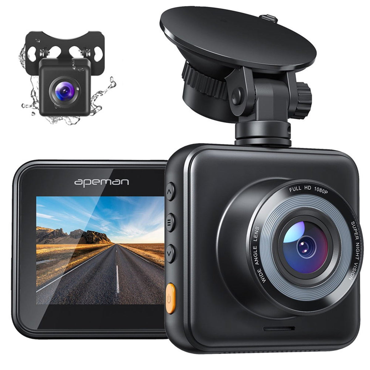 APEMAN C420D Dual Dash Cam Front and Rear – Apeman UK